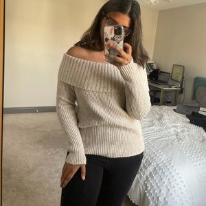 Off the shoulder sweater